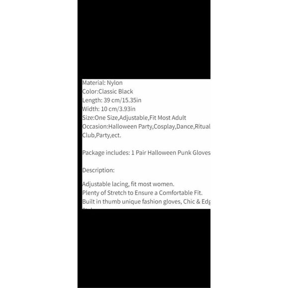 Black corset, long gloves lace up - Picture 10 of 11